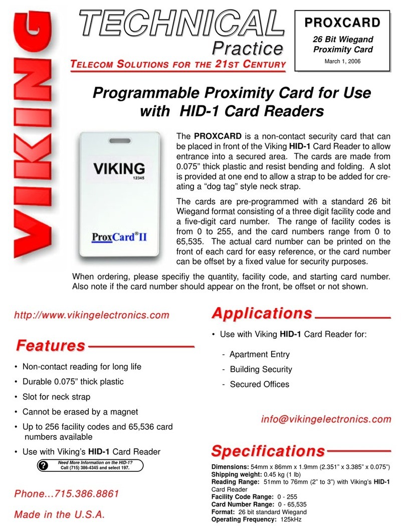 Viking PROXCARD user guide