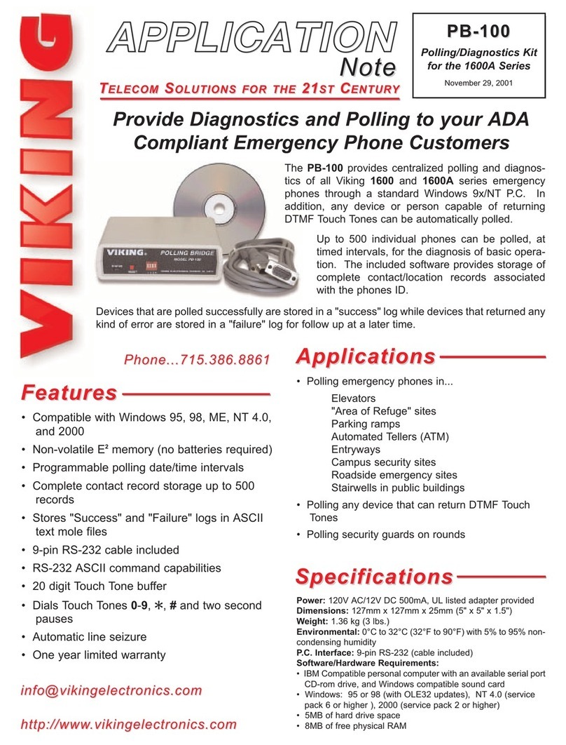 Viking PB-100 Installation and operating instructions