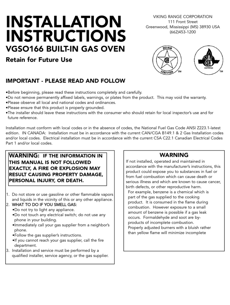 Viking Professional VGSO166SS User manual