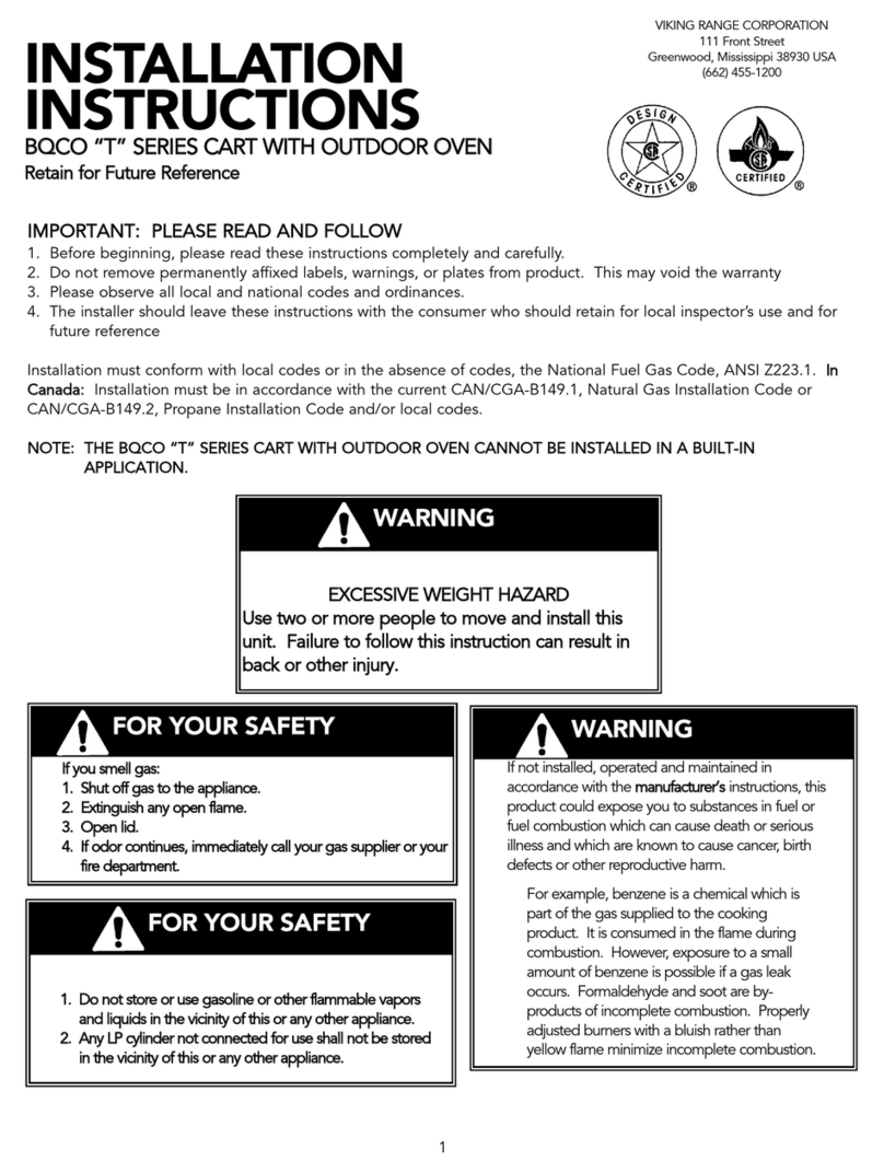 Viking Professional VGSO260T User manual Viking Professional VGSO260T User manual