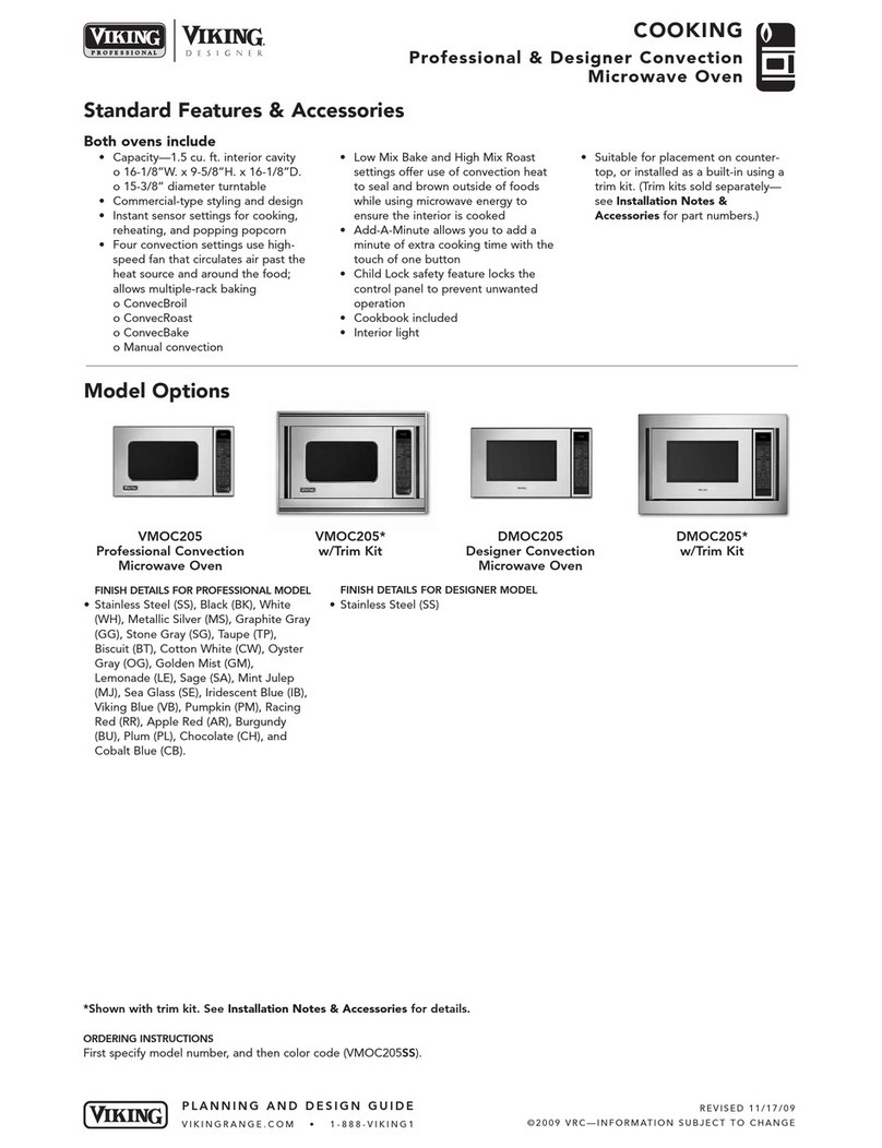Viking DMOC205SS Specification sheet