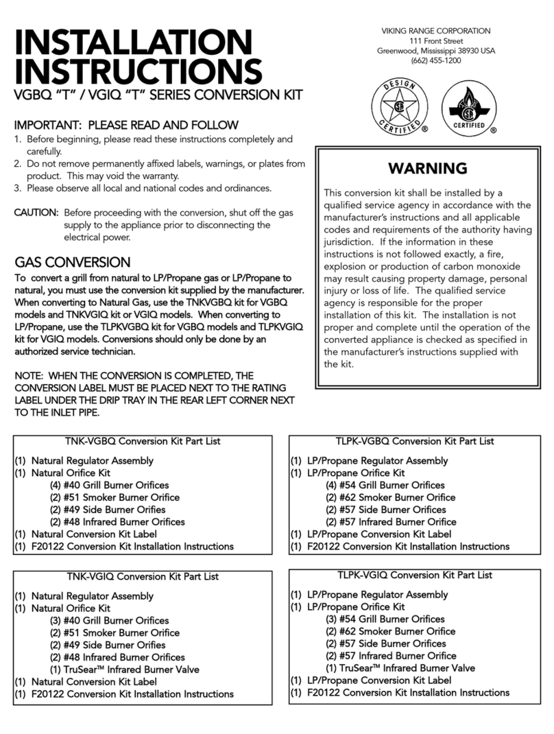 Viking VGBQ030-2T User manual