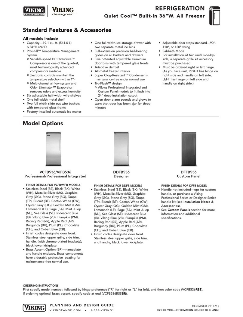 Viking Professional VCFB530 Specifications