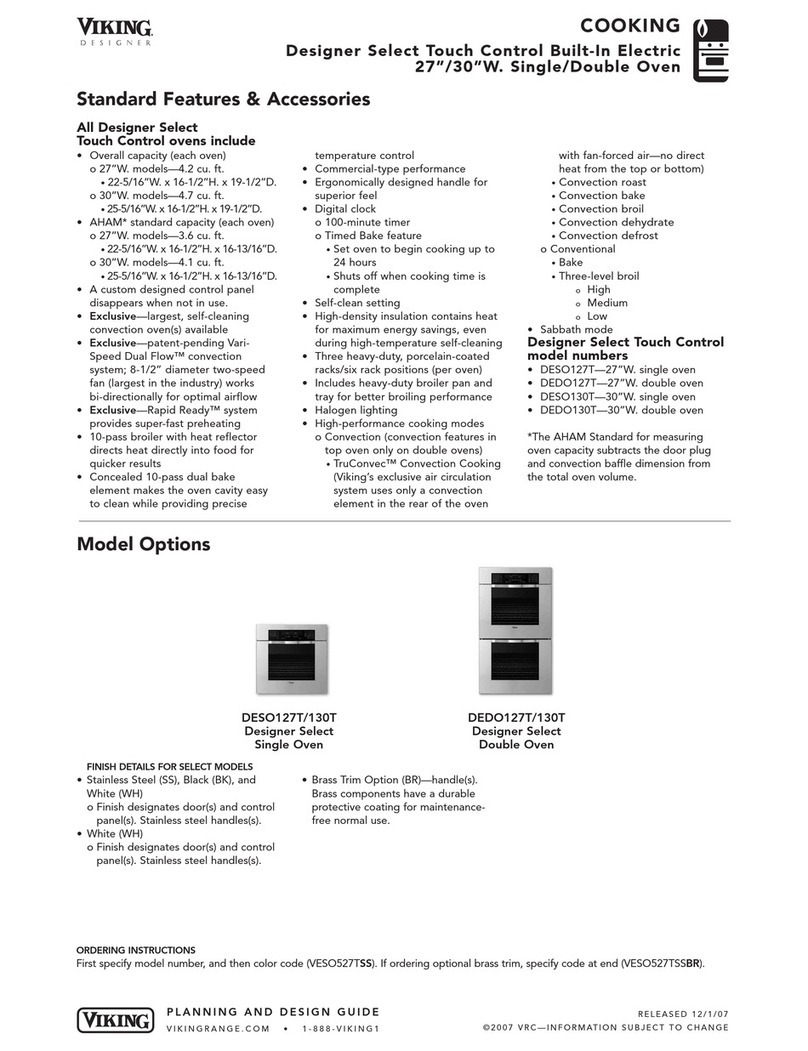 Viking Designer DEDO527T User manual