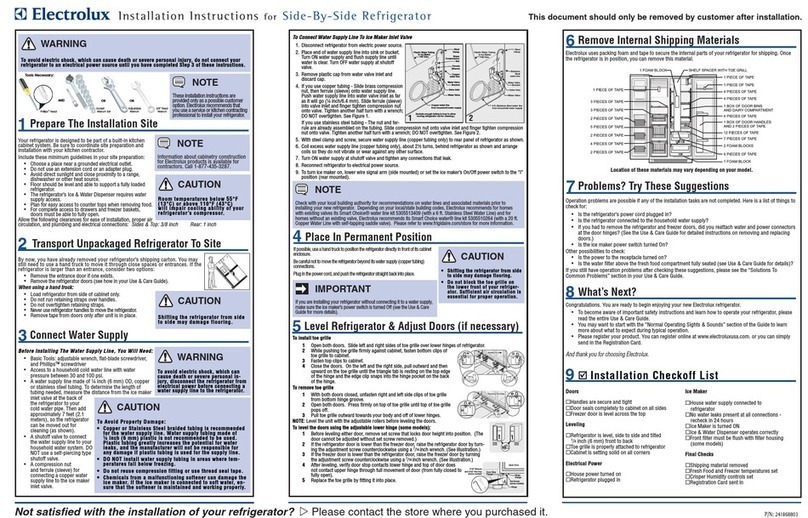 Electrolux EI26SS30JS User manual