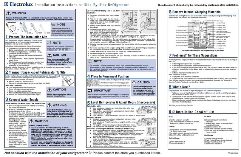 Electrolux EI26SS55GS User manual