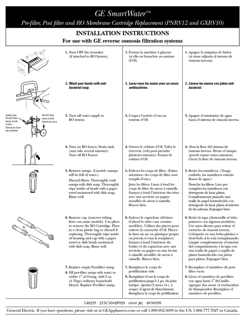 GE SmartWater FX12P User manual