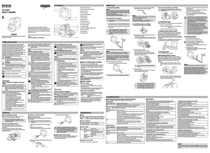 Epson LabelWorks LW-900P User manual