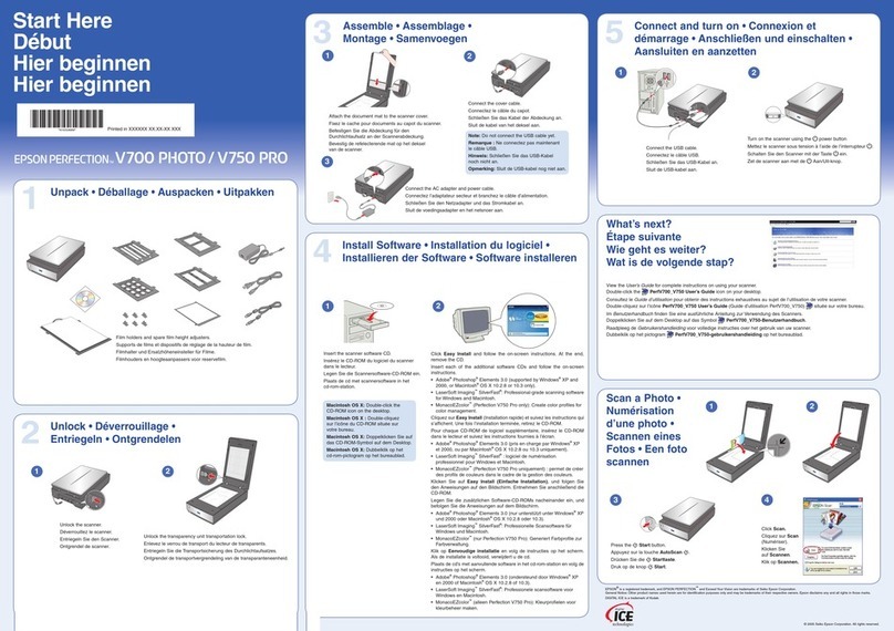 Epson Perfection V700 Series Qucik start