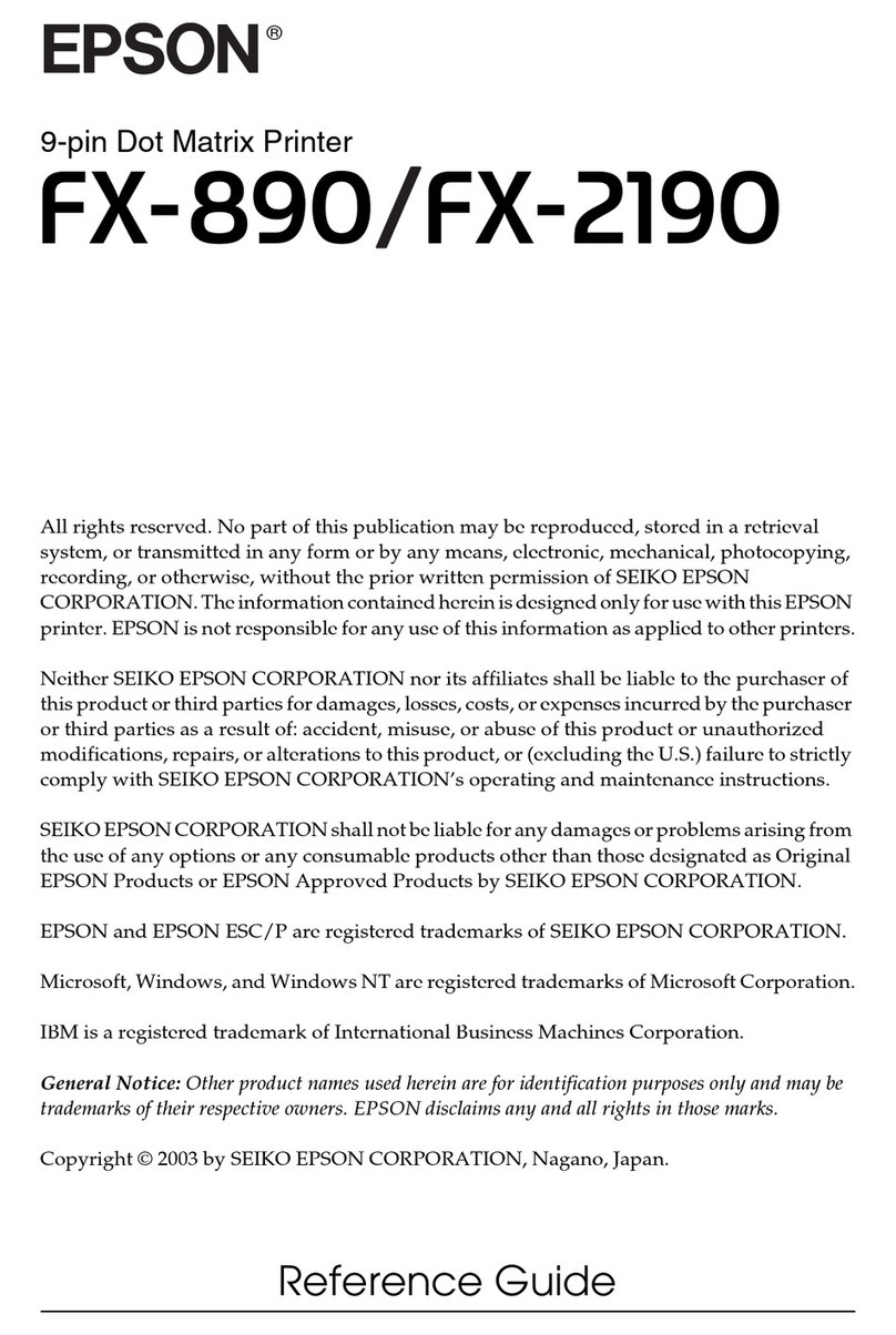 Epson FX-2190 User manual