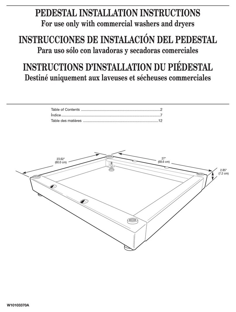 Maytag WHP0400VW Pedestal Installation