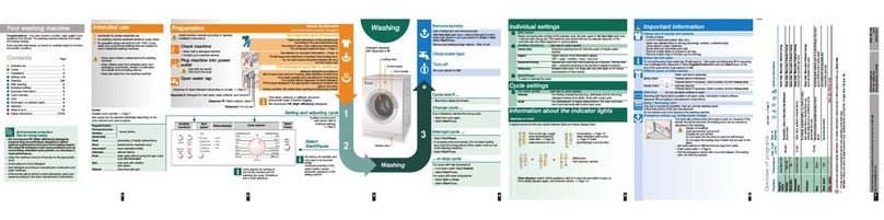 Bosch WAS20160UC - Axxis Series Front Load Washer operating instructions
