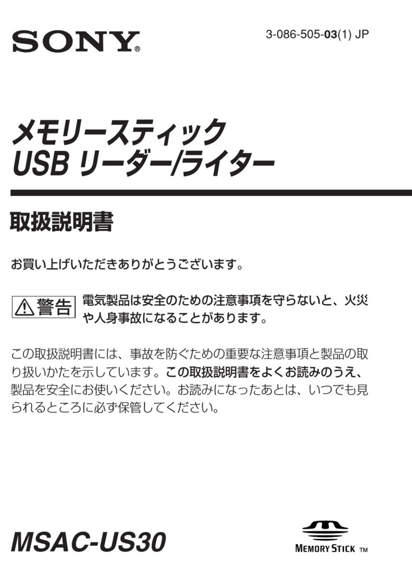 Sony MSAC-US30 - Memory Stick USB Reader/Writer User manual