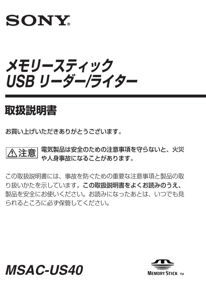 Sony MSAC-US40 - MemoryStick Flash Memory Card USB 2.0... User manual