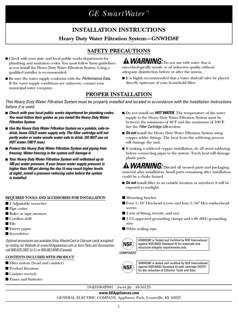 GE GNWH38S User manual