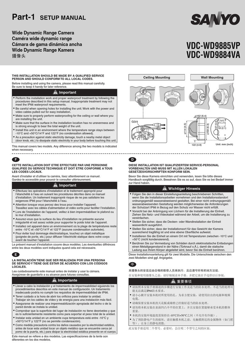 Sanyo VDC-WD9885VP User guide