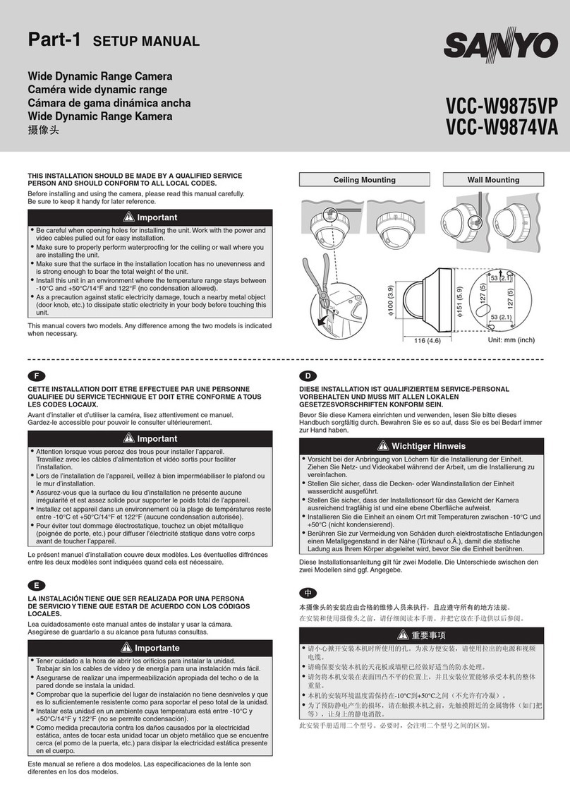 Sanyo VCC-W9875VP User guide