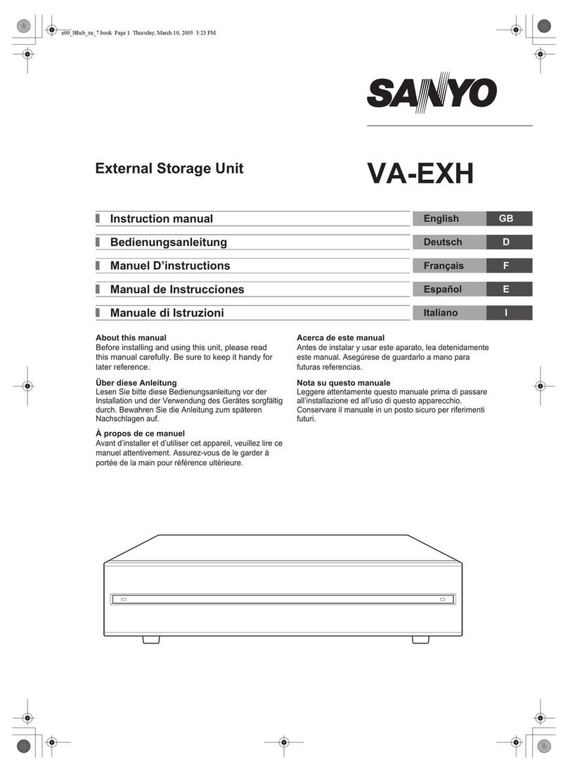 Sanyo VA-EXH User manual
