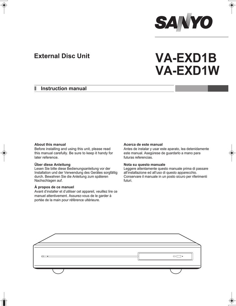 Sanyo VA-EXD1 W User manual