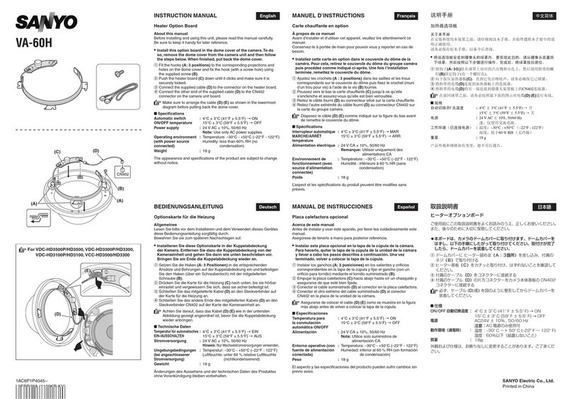 Sanyo VA-60H instruction manual