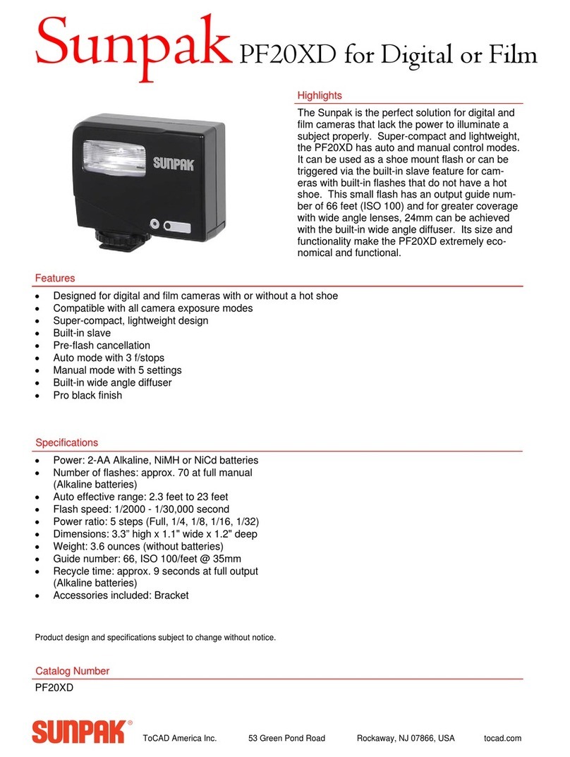 Sunpak PF20XD Specifications