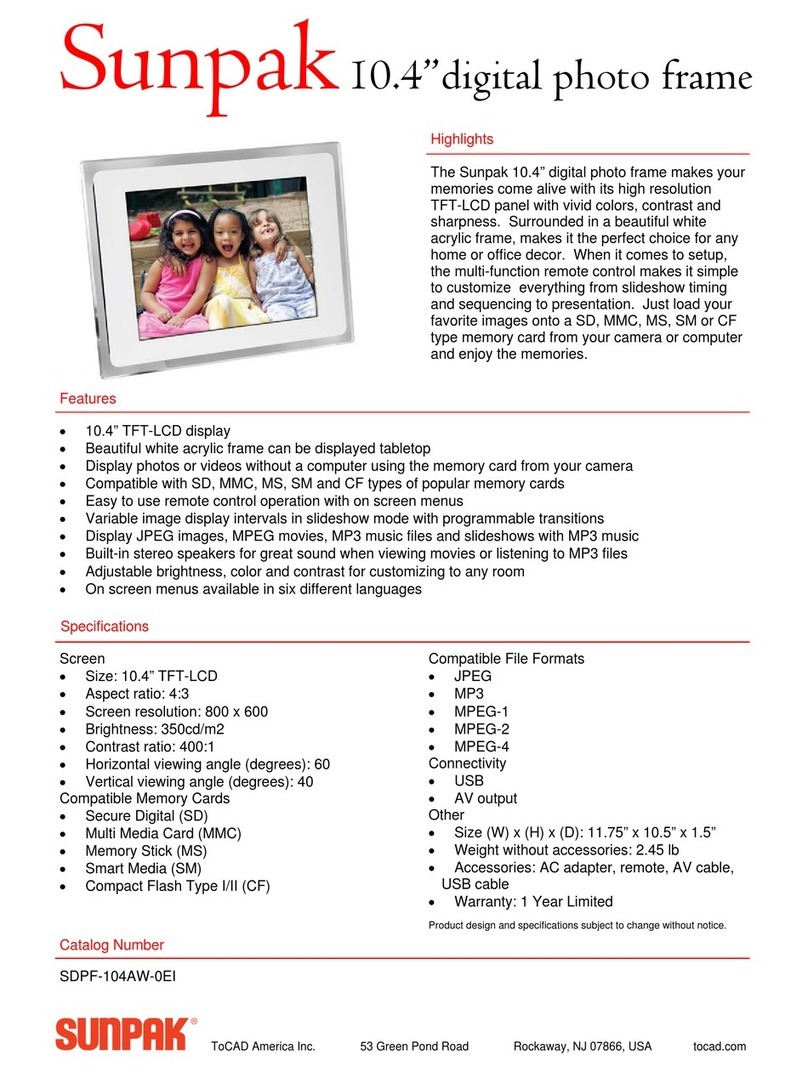 Sunpak SDPF-104 User manual