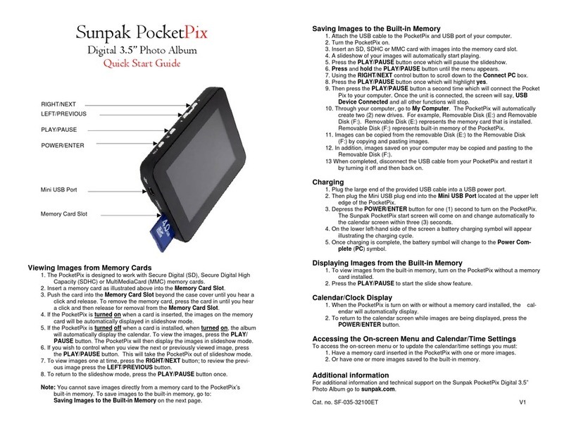 Sunpak PocketPix 3.5 User manual