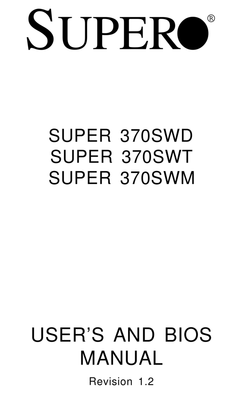Supero SUPER 370SWD User manual