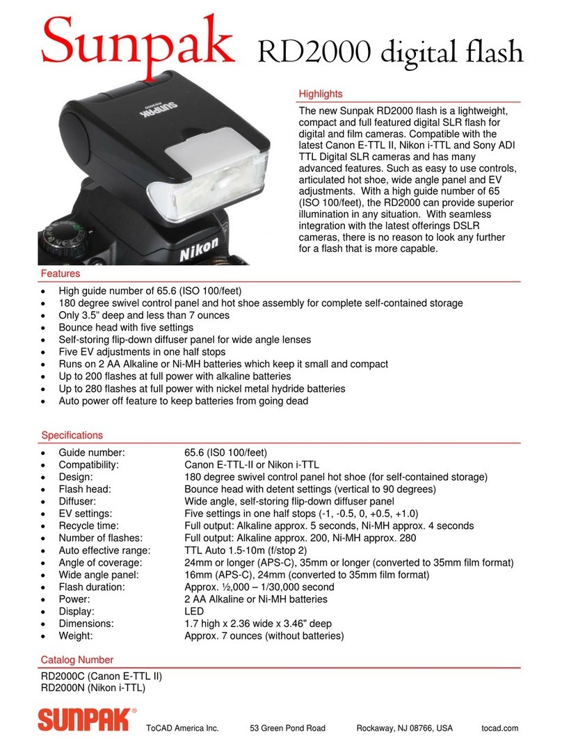 Sunpak RD2000 User manual