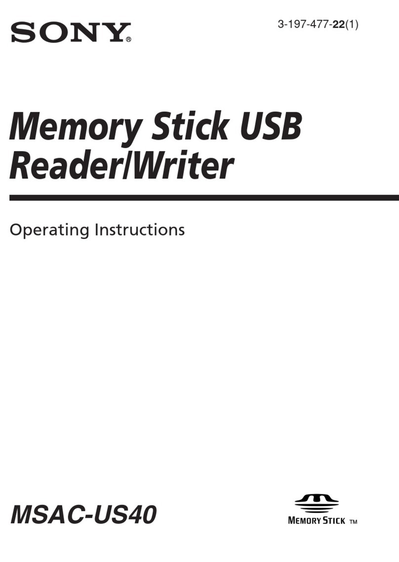 Sony MSAC-US40 - MemoryStick Flash Memory Card USB 2.0... User manual