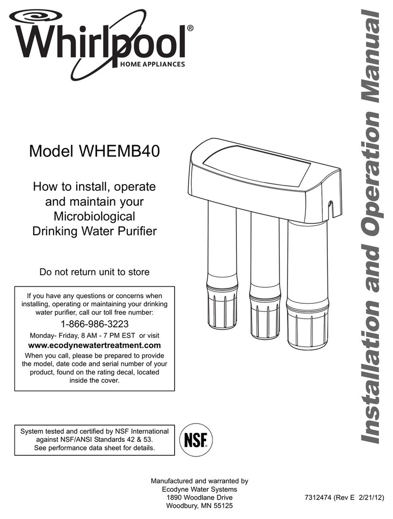 Whirlpool WHEMB40 Installation and operation manual