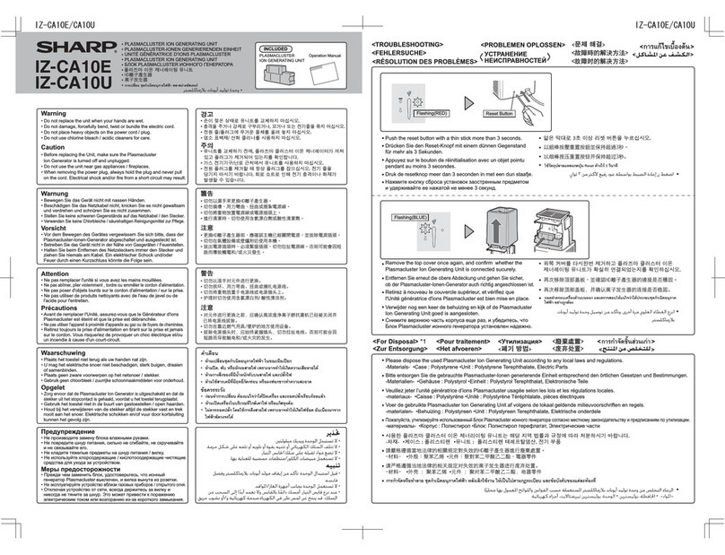 Sharp IZCA10EKW Operating instructions