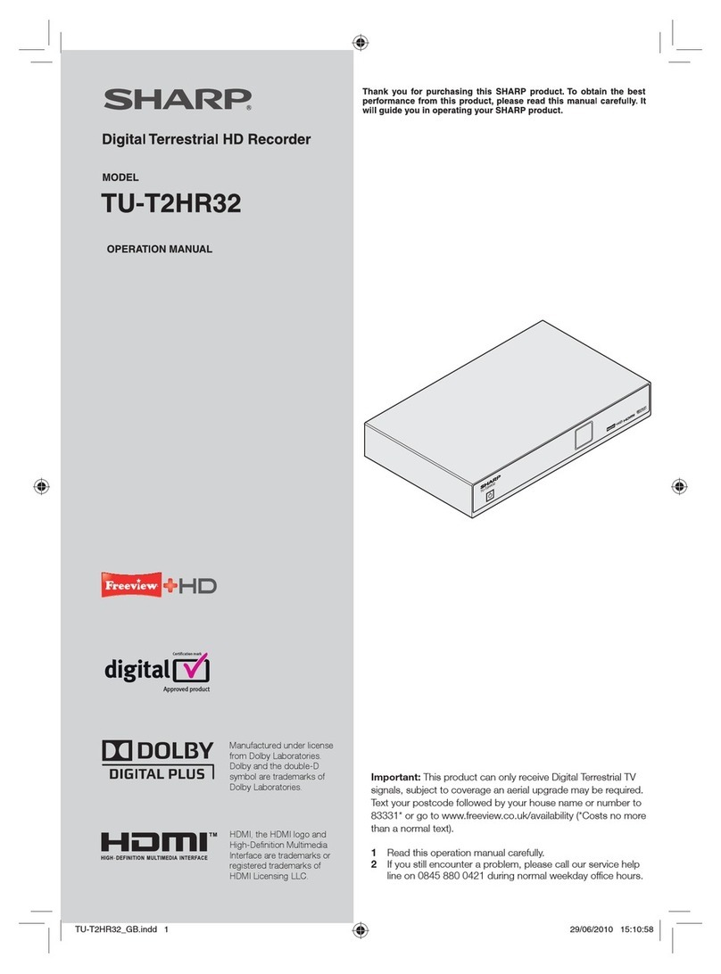 Sharp TU-T2HR32 Operation manual