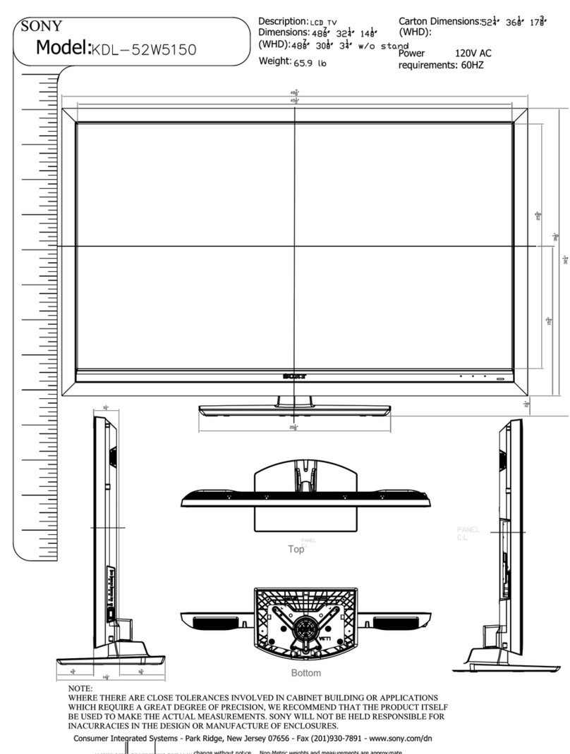 Sony Bravia KDL-52W5150 install guide