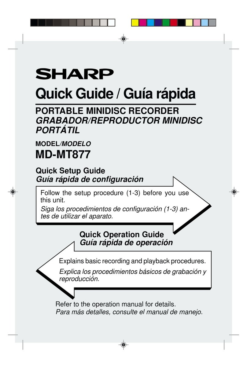 Sharp MD-MT877 User manual