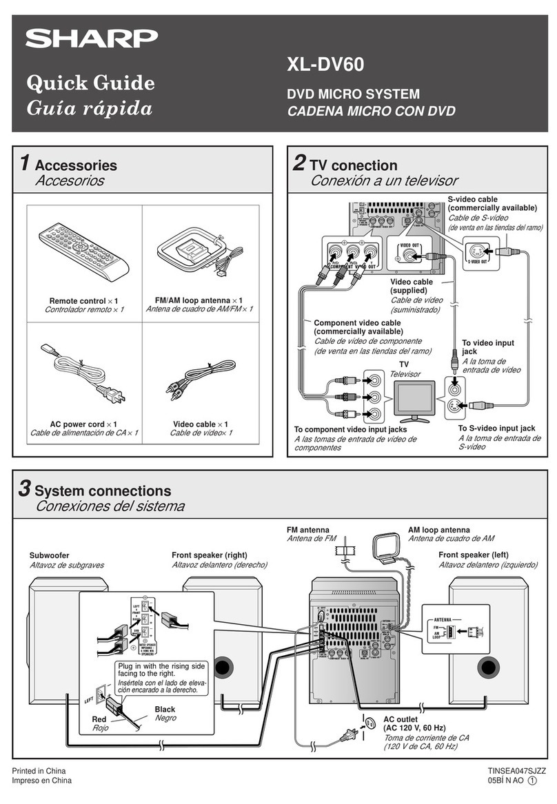 Sharp XL-DV60 User manual