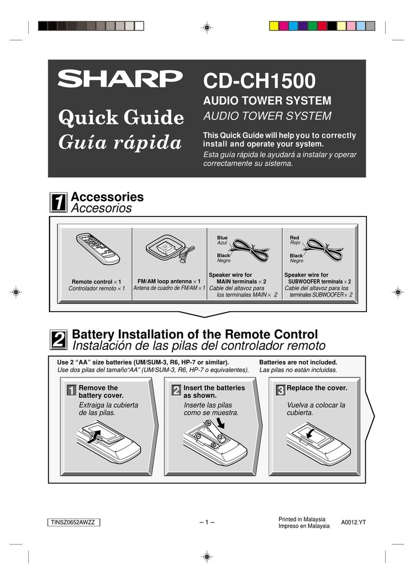 Sharp CD-CH1500 quick guide