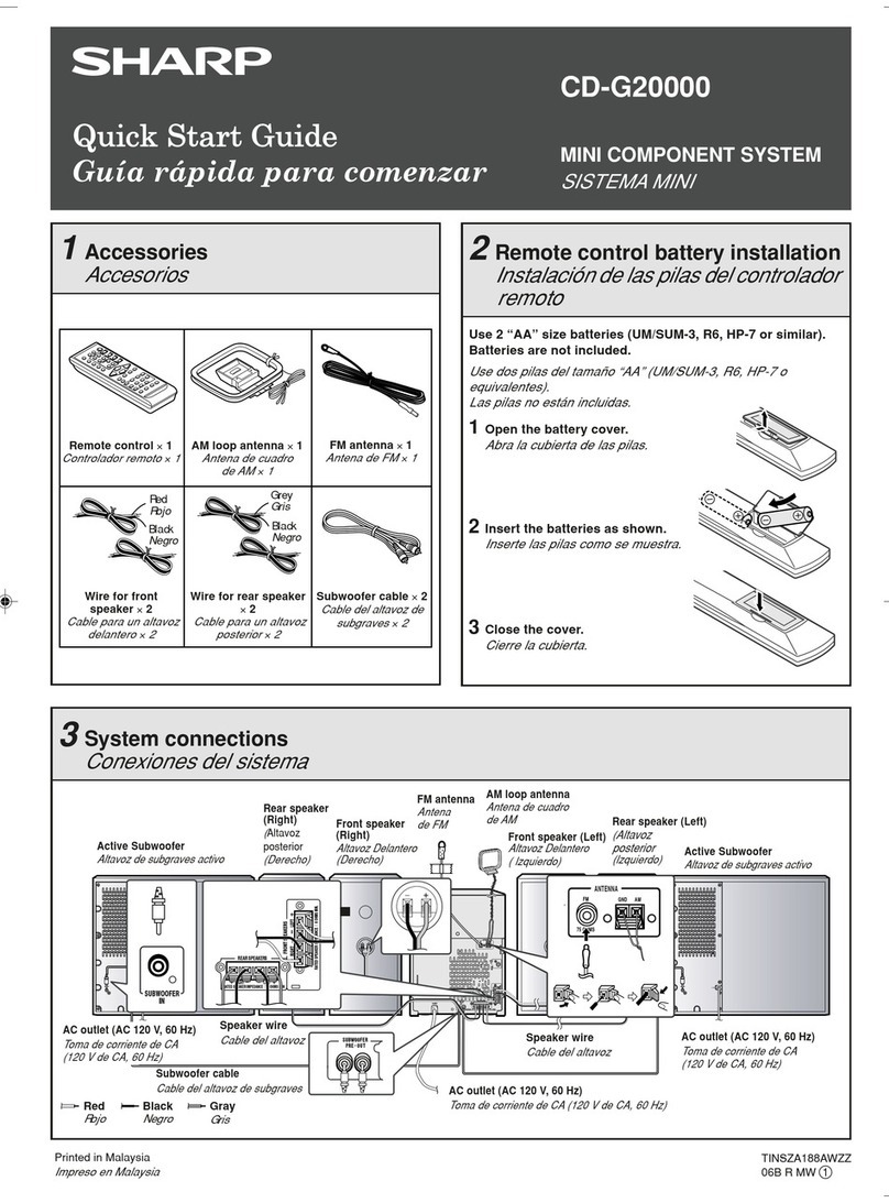 Sharp CD-G20000 User manual Sharp CD-G20000 User manual