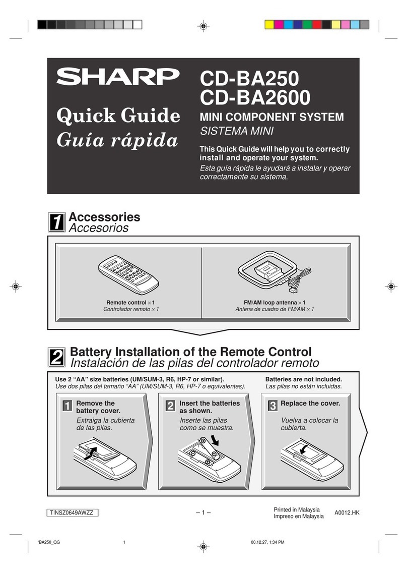 Sharp CD-BA2600 User manual