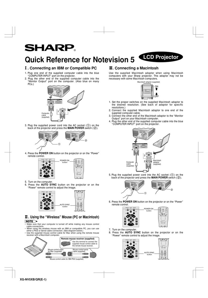 Sharp XG-NV5XB User manual