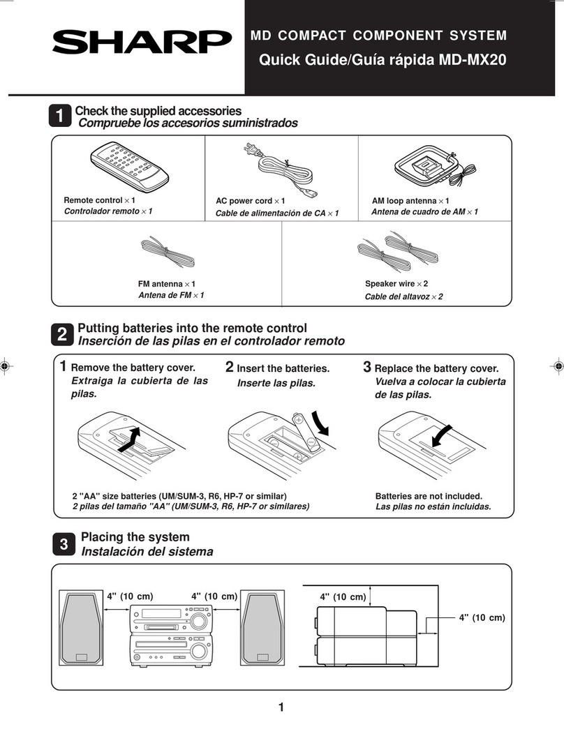 Sharp MD-MX20 User manual Sharp MD-MX20 User manual