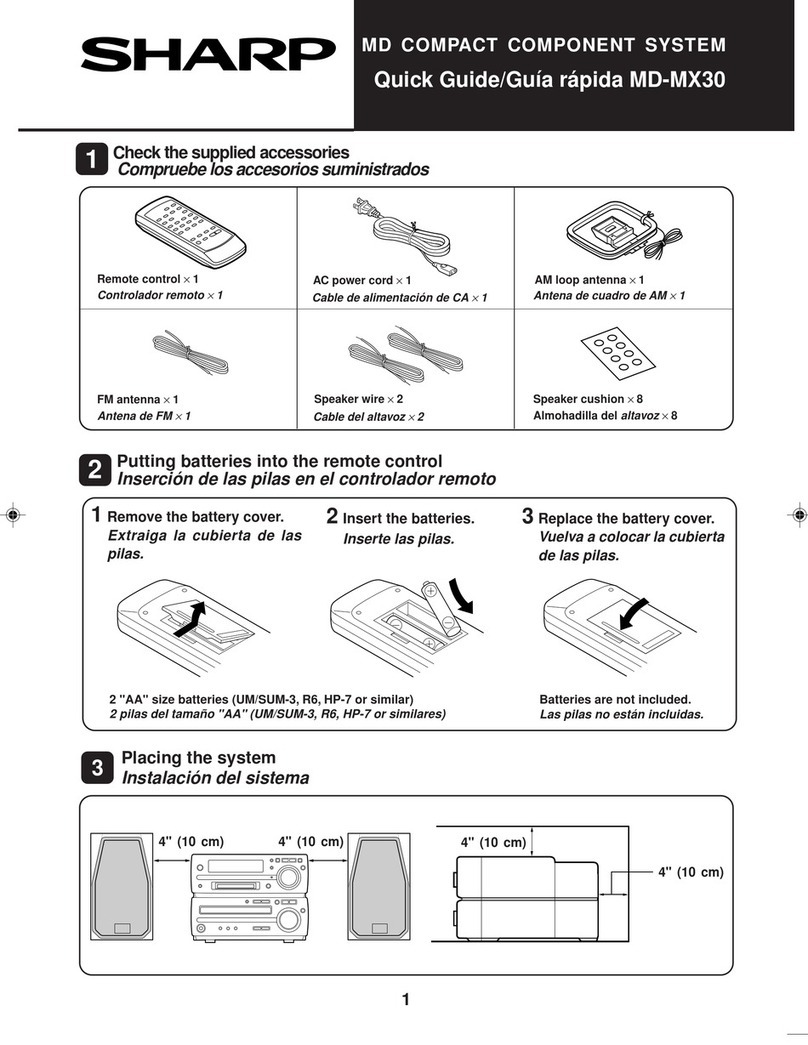 Sharp MD-MX30 MD User manual Sharp MD-MX30 MD User manual