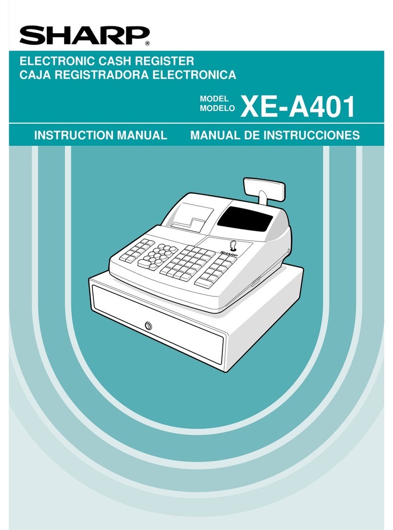 Sharp XEA401 - Cash Register W/THERMAL Printer User manual