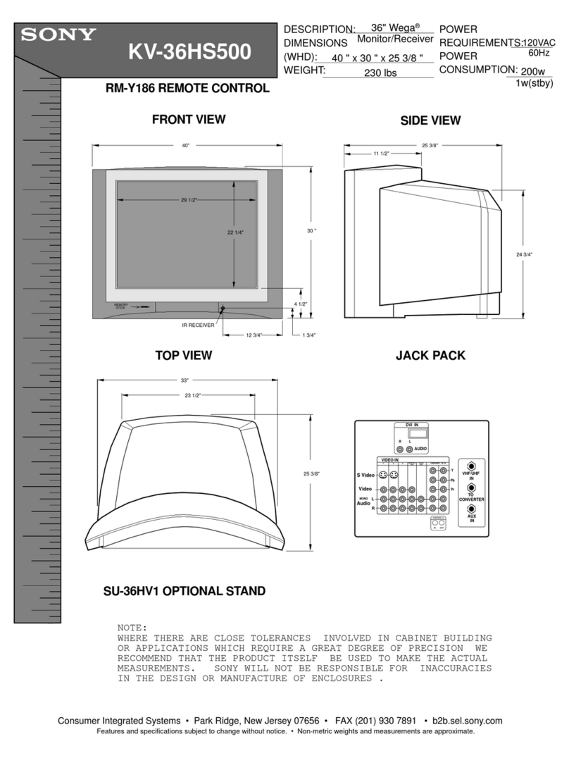 Sony FD Trinitron WEGA KV-36HS500 User manual