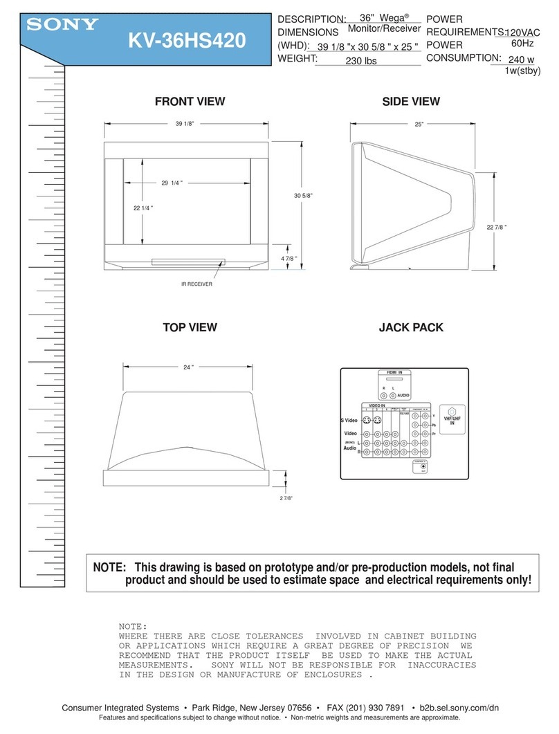 Sony KV-36HS420 - 36" Fd Trinitron Wega User manual