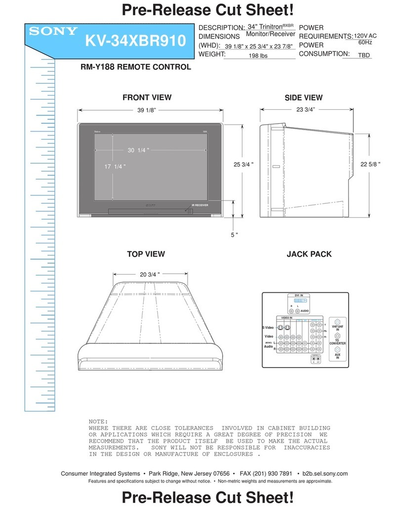 Sony KV-34XBR910 User manual