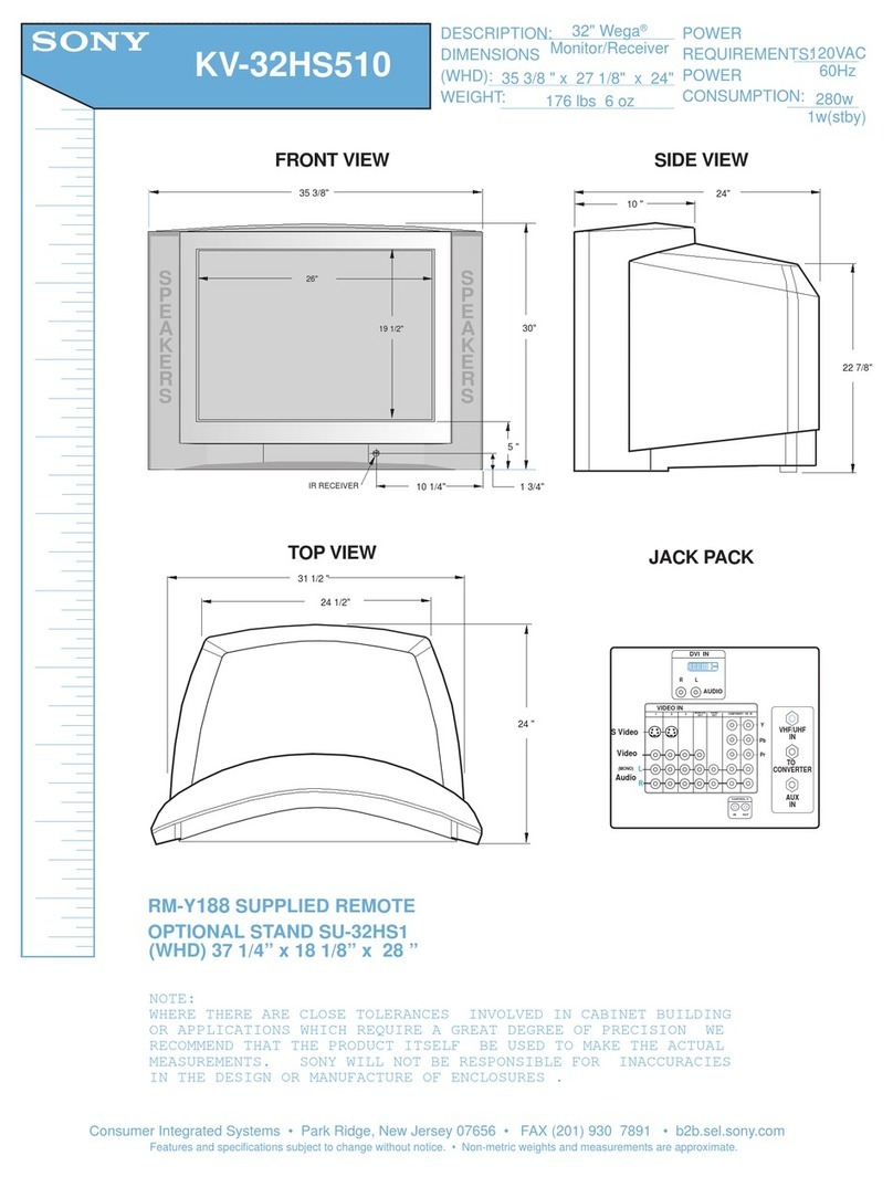 Sony FD Trinitron WEGA KV-32HS510 User manual
