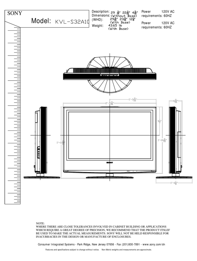 Sony WEGA KLV-S32A10 User guide