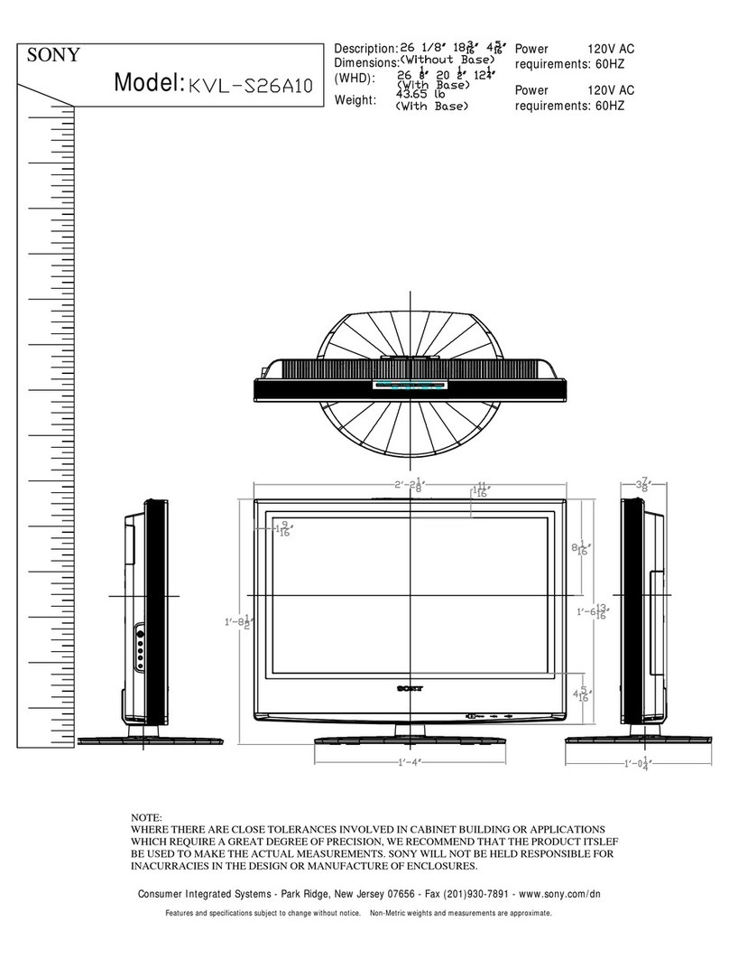 Sony WEGA KLV-S26A10 User guide
