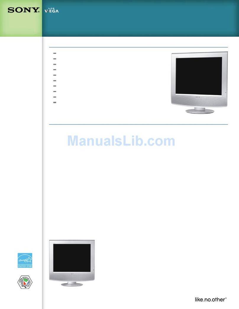 Sony WEGA KLV S15G10 Specifications